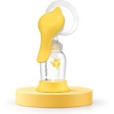 Medela Harmony Manual Breast Pump, On-the-Go, More Milk Output | Soft-Rim PersonalFit Flex Comfort Shield (24mm), 2-Phase Expression, Lightweight &amp; Portable, 5 oz, BPA-Free, Hand Pump