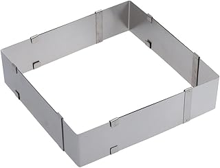 BESTONZON Tortenform Kuchenform Backrahmen Eckig Verstellbar