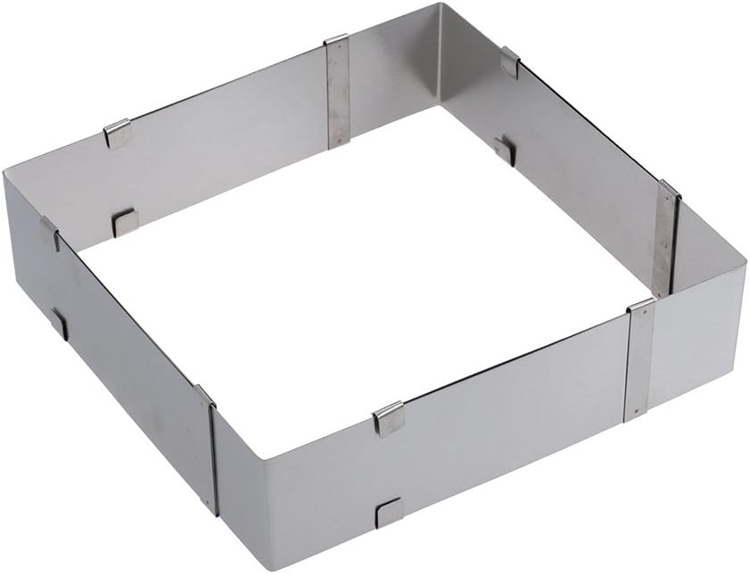 BESTONZON Tortenform Kuchenform Backrahmen Eckig Verstellbar