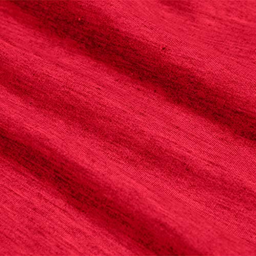 Allywit Men Beach Shorts with Elastic Waist Oversize Lightweight Slim Fit Quick Dry Suits Holiday Beach Shorts Red