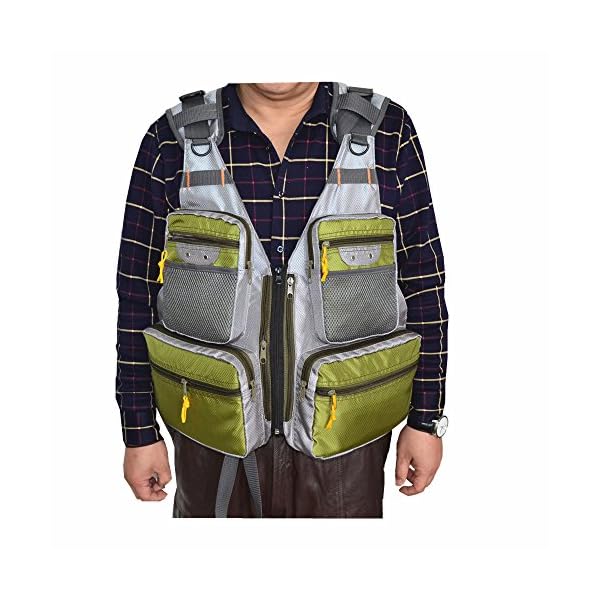 MDSTOP-Mens-Pockets-Jacket-Outdoors-Travels-Sports-Vest-Fishing-Vest-Jacket-Mesh-Vest-Adjustable-Size-with-14-Pockets