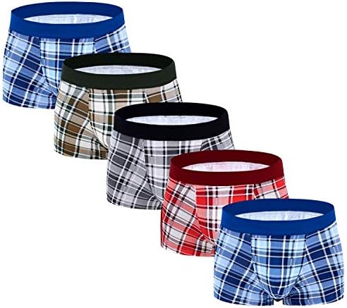 ADOLPH Men's Boxer Briefs 5 Pack No Ride-up Comfortable Cotton Sport Underwear