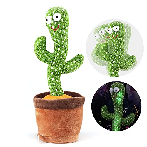 Photo 1 of Dancing Cactus Talking Toy,Wriggle Singing Mimicking Cactus,Repeat What You Say,Sing,Dance,Recording,LED(120 Songs)