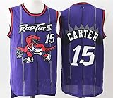 Mens Toronto Raptors Vince Carter #15 Throwback Basketball Jersey Purple XXL