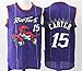 Mens Toronto Raptors Vince Carter #15 Throwback Basketball Jersey Purple L