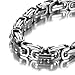 Urban Jewelry Men's Bracelet Stainless Steel Silver 8.5 inch L x 0.25 inch W (With Branded Gift Box)