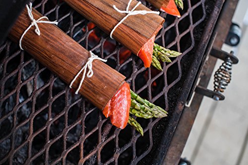 Wood Fire Grilling Co. Cedar Grilling Wraps - 50 Pack (6"x8") - Perfect for Fish, Chicken, Seafood, Veggies and More