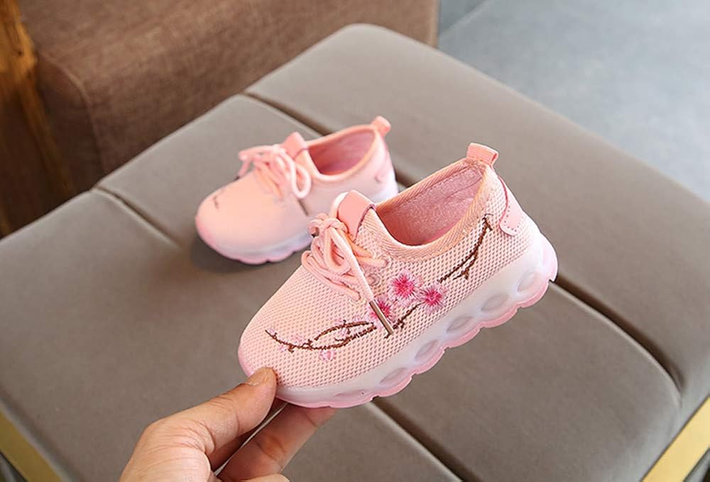 Robemon Enfants Bebe Garcons Filles Broderie Fleur Courir Led Lumineux Chaussures Sneakers Kitchenettes Gros Electromenager Ram Mount Co Uk
