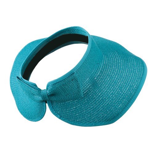 UPF 50+ Bow Closure Roll Up Visor - Turquoise OSFM