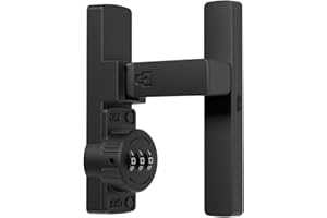 ETEKJOY Flip Latch Lock with Combination 90/180 Degree Sliding/Swinging Door Lock Latch Bolt for Gate Barn Garage Shed Window Cabinet 3-Digit Password Keyless (Black, 90 Degree)