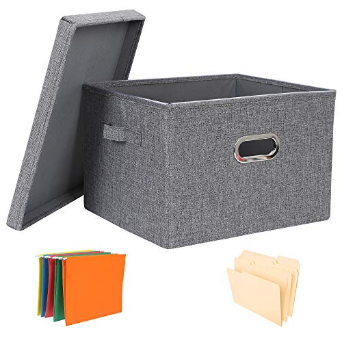 ATBAY File Storage Box with lids Office File Organizer Includes 5pack