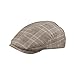 MG Men's Plaid Ivy Newsboy Cap Hat (Brown, XL)