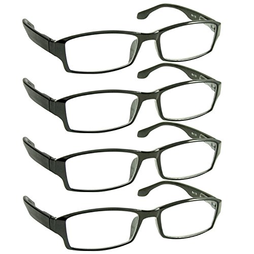 Reading Glasses 2.50 4 Black (4 Pack) F501 TruVision Readers