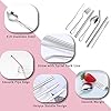 Suhsai-9-Piece-Portable-Stainless-Steel-Cutlery-Set-Steel-Utensils-Knife-Spoon-Fork-Chopsticks-Cleaning-Brush-Wheat-Straw-Box-CaseTableware-Camping-Picnic-Travel-Cutlery-Set-Pink Suhsai 9 Piece Portable Stainless Steel Cutlery Set, Steel Utensils Knife, Spoon, Fork, Chopsticks, Cleaning Brush, Wheat Straw Box Case,Tableware, Camping, Picnic, Travel Cutlery Set (Pink)