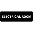 All Quality Standard Electrical Room Sign - Black - Small (1 Pack)