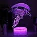 Boys Gift Night Light Loveing 3D Lllusion Lamp with Touch Switch& Acrylic Base Wedding Birthday Party Family Gathing Decor (Crack Character Gliding)