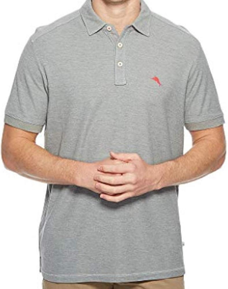 Tommy Bahama Island Zone Tropicool Pique Golf Polo Shirt (Color Lt Grey Heather, Size XL) at