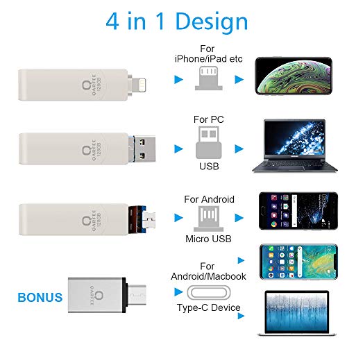 USB Flash Drive QARFEE Photo Stick Compatible with iPhone Photostick