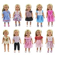 XADP 18 Inch Doll Clothes 10 Different Unique Styles Outfits for American Girl Doll, My Life Doll, My Generation Doll and Other 18 Inch Dolls