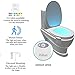 Ailun Toilet Night Light Motion Activated LED Light 16 Colors Changing Toilet Bowl Illuminate Nightlight for Bathroom Battery Not Included Perfect Decorating Combination with Faucet Light [2 Pack]