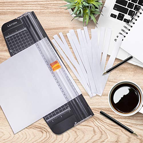 LETION A4 Paper Cutter，Paper Trimmer Guillotine with Automatic Security Safeguard Scrapbooking Tool for Cutting Paper Photographs or Labels Office Home Manual, Black