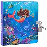 MOLLYBEE KIDS Mermaid Glow in The Dark Lock and Key Diary