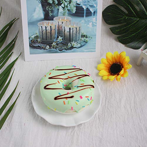 HongTu HT Simulation Food Artificial Fake Food Model Play Food Kids Toy Home Kitchen Party Decoration Store Market Display Photography Props, Color Random (Big Cream Doughnut)
