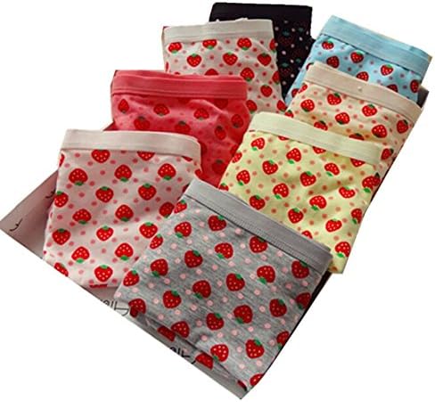 4 Pcs Strawberry Boxer Girl Women Briefs Panties Underpants Underwear Low Waist
