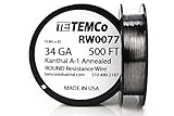 TEMCo Kanthal A1 wire 34 Gauge 500 Ft Resistance AWG A-1 ga