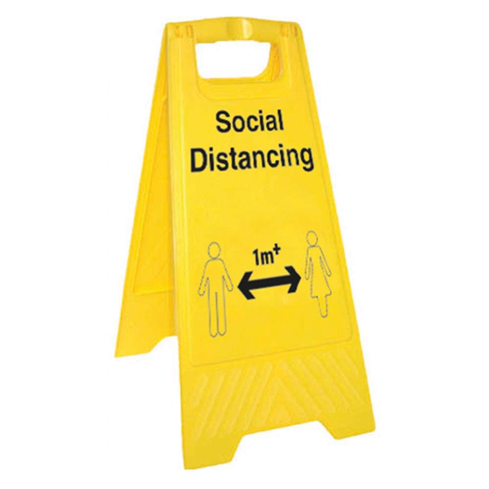V Safety Social Distancing - 300mm x 620mm - Double Sided Floor Sign