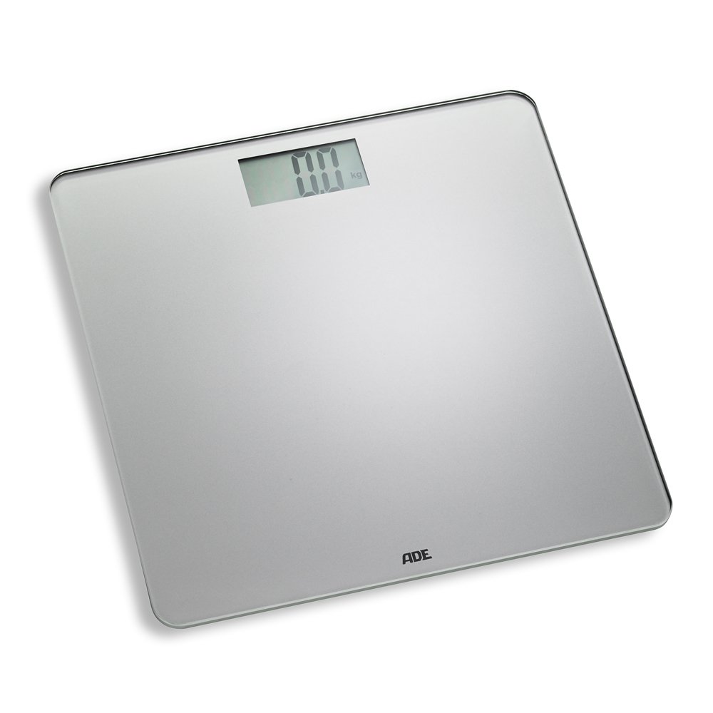 ADE BE1513 Leevke Digital body-weight bathroom scale. Elegant design to weight with precision up to 180kg. Step on function. Batteries included.
