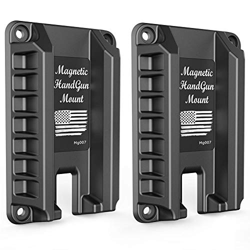 MytypeMag 2-Pack Gun Magnet | Gun Magnetic Mount & Holder - Concealed Tactical Firearm Accessories & Gun Accessories Holder for Truck, Car, Wall, Vehicle - Mg007
