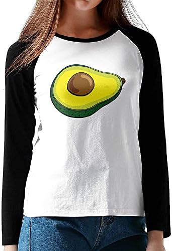 HROSE Avocado Women Baseball Athletic Baseball Tee Medium