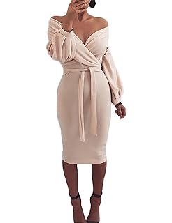 off shoulder twisted waist tie sexy midi dress
