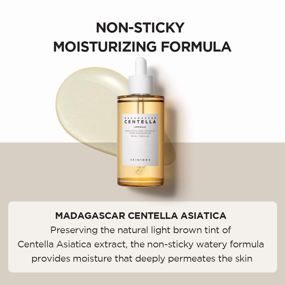 SKIN1004 Madagascar Centella Ampoule 3.38fl.oz (100ml) and Light Cleansing Oil 6.76fl.oz (200ml) Bundle