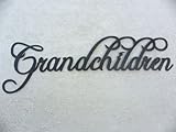Grandchildren Word Metal Wall Art Home Decor