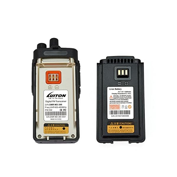 LUITON-MD-380-DMR-UHF-Radio-Handheld-5-watts-400-470Mhz-UHF-Digital-Radio-with-Free-Programming-Cable-Compatible-with-MOTOTRBO-Digital-Two-Way-Radio-Black