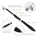 Walsilk Spinning Fishing Rod and Reel Combo Full Kit,Travel Telescopic Fishing Pole with Reel Line Hooks Bag Case,Fishing Gear Organizer for Kids & Adults (1.6M/5.25FT Black Fishing Kit)