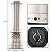 Holan Stainless Steel Salt and Pepper Mill Pepper Grinder Set Shaker,Acrylic Glass Construction,Ceramic Rotor Adjustable Coarseness for Flavor & Seasoning【Pack of 2】