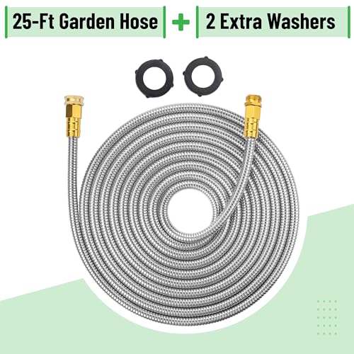 UNCO- Metal Garden Hose, 25 Feet Stainless Steel, No Kink, Lightweight photo 9