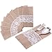 handrong 20pcs Natural Burlap Lace Silverware Napkin Holder Knife Fork Cutlery Pouch 4 x 8 inch Tableware Utensils Bag for Rustic Wedding Party Bridal Baby Shower Christmas Favor Decorations Gifts