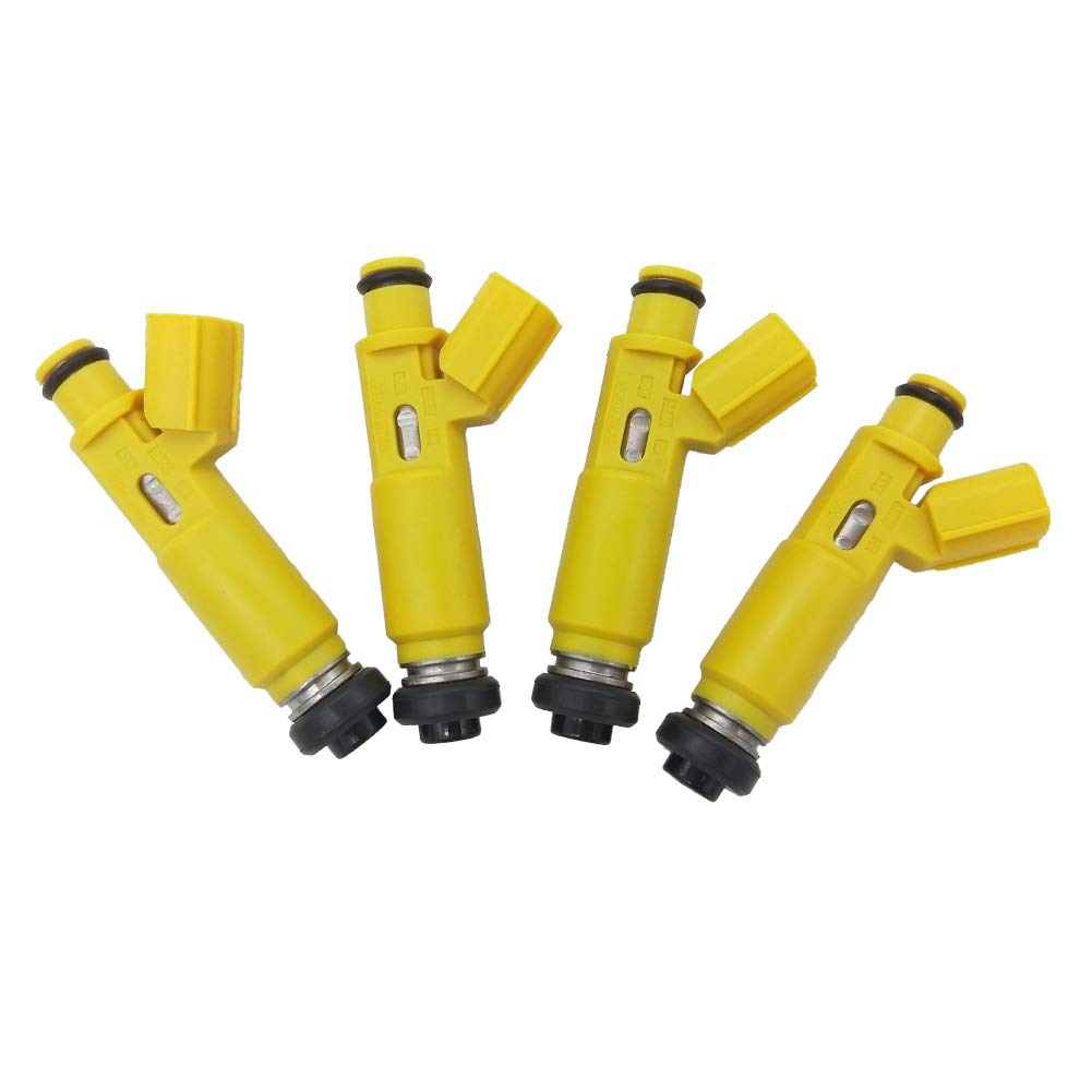 Photo 1 of JESBEN 23209-28050 FJ639 4pcs Set Fuel Injectors 12 Holes Nozzles with O-Rings Replacement for 2001-2003 Toyota RAV4 2.0L 23250-28050