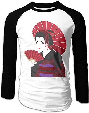 Supar Men's Vintage Japanese Kimono Woman Casual Raglan T-Shirt Long Sleeve Athletic Jersey S-2XL