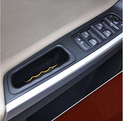 iPerfect(TM) 2pcs Front Doors Interior Container Armrest Storage Boxes Box for VOLVO XC60 2010 2011 2012 2013 2014 2015 (Black)
