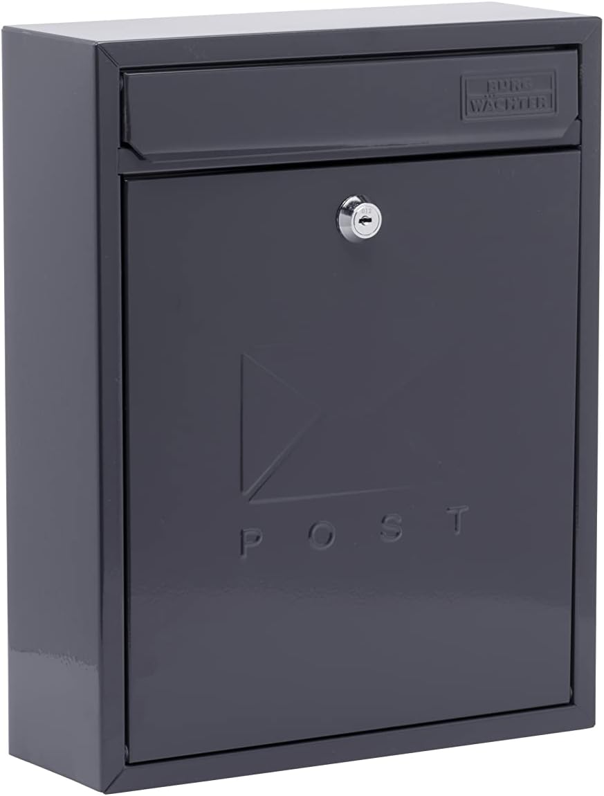 Burg-Wächter MB05A Anthracite Postbox Galvanised Steel 26x33x9cm