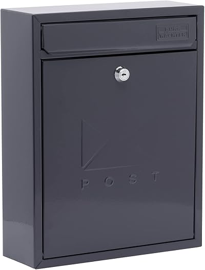 Burg-Wächter MB05A Anthracite Postbox Galvanised Steel 26x33x9cm