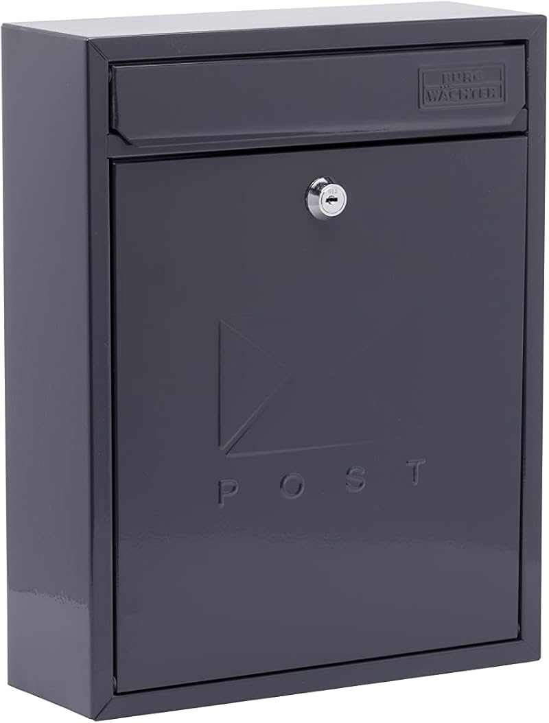 Burg-Wächter MB05A Anthracite Postbox Galvanised Steel 26x33x9cm