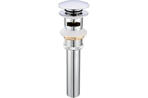Pop Up Drain Stoper with Overflow for Bathroom Sink with overflow,Chrome Finished