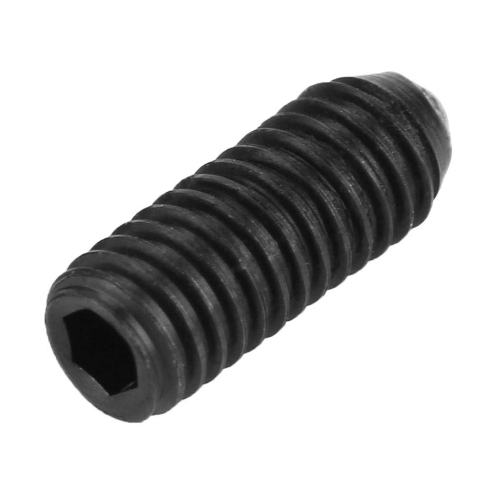 Flat Head Socket Hex Grub Screw Ball Style,Light End Force M3 X 8 Metric Carbon Steel Spring