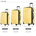 Travelhouse Luggage Set 3 Piece Expandable Lightweight Spinner Suitcase (Yellow)